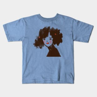 Woman in Blue Kids T-Shirt